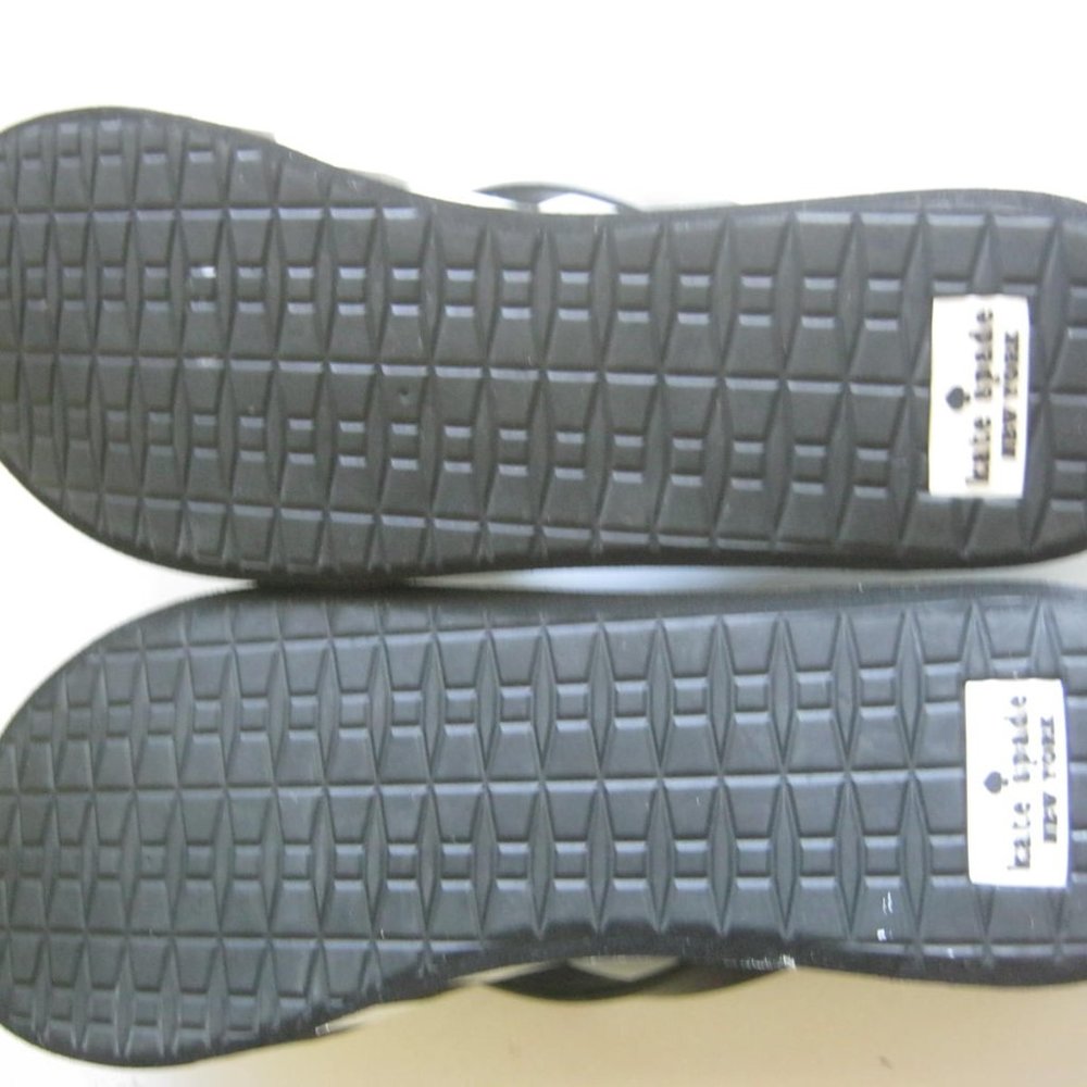 KATE SPADE Womens Black & White Striped Flip Flops - Picture 8 of 10